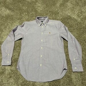 Ralph Lauren Button Down Men's Shirt Size Small  100% Cotton Purple Horse Polo